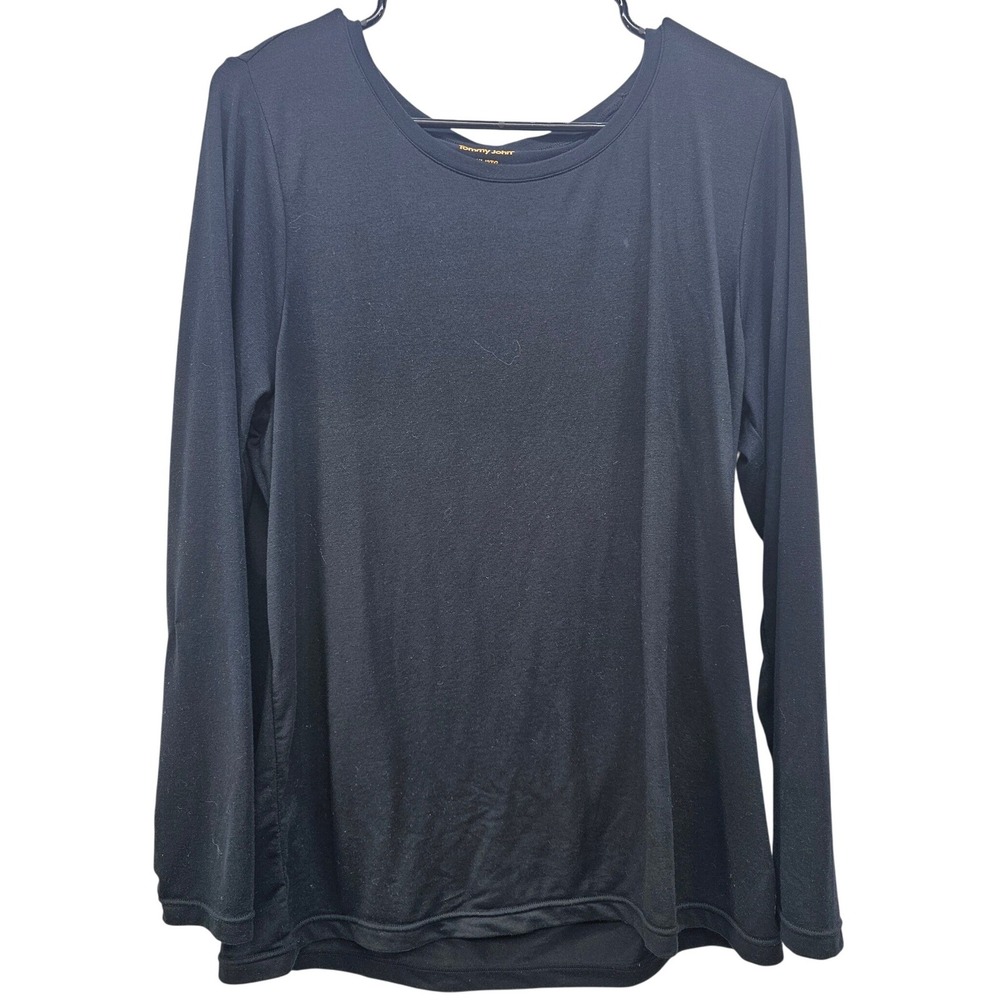 Tommy John SleekHeat Black Long Sleeve Top Womens 2XL Crew Neck Thermal Shirt‎